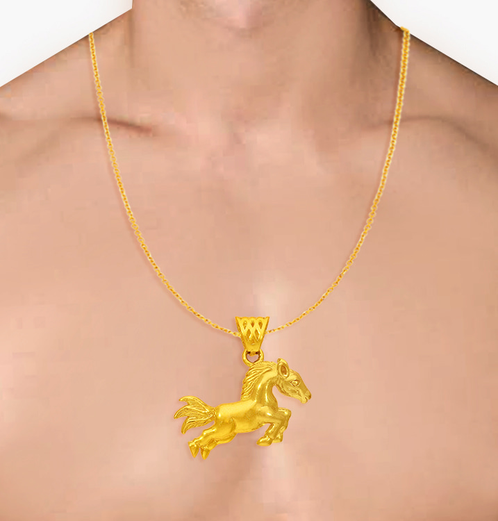 The Challenging Horse Pendant